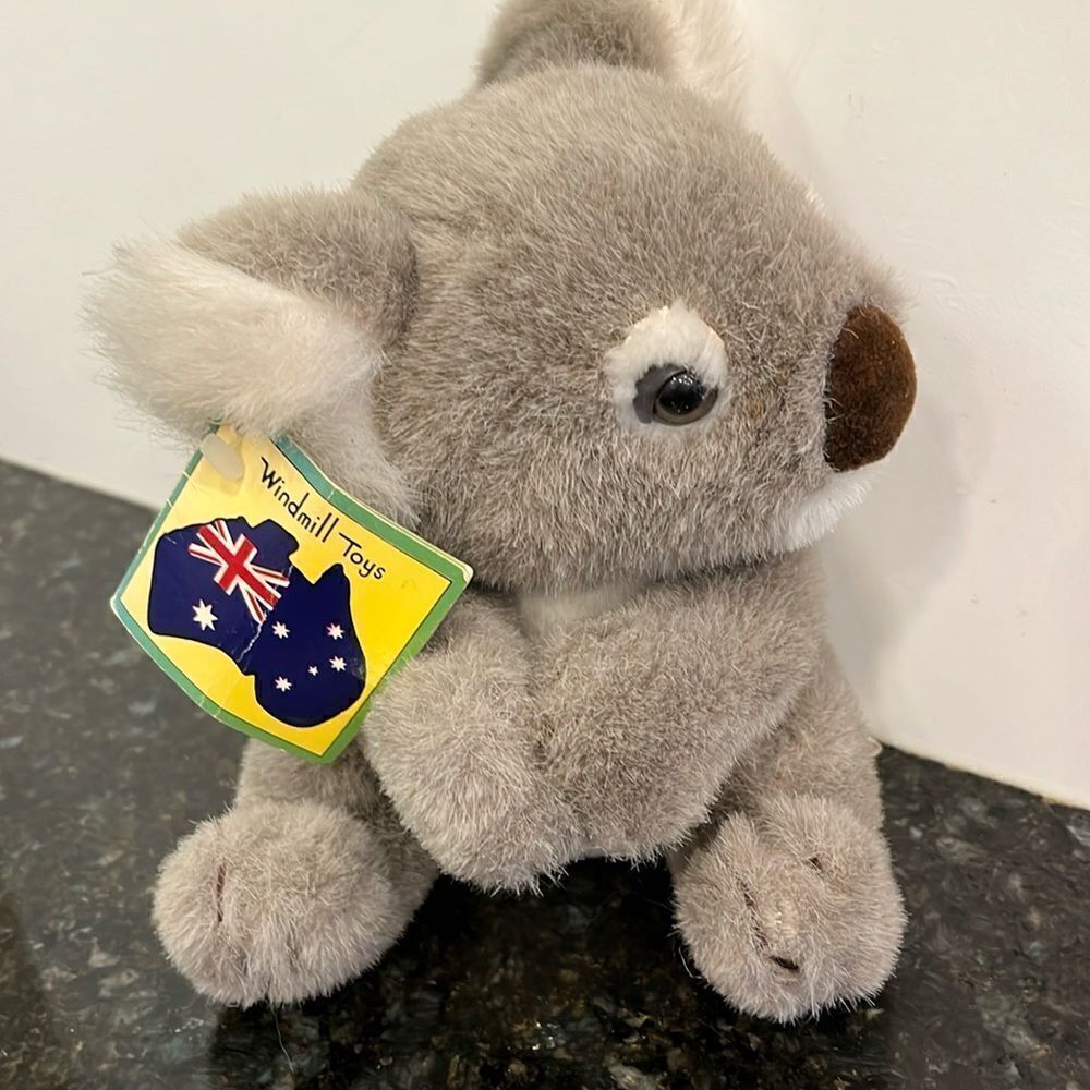 Windmill Toys 7" Plush Soft Toy Stuffed Koala. Hook & Loop hands